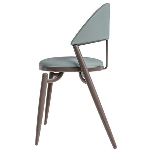 Leisuremod Venice Collection Modern Dining Chair In Light Grey - VC49LGR