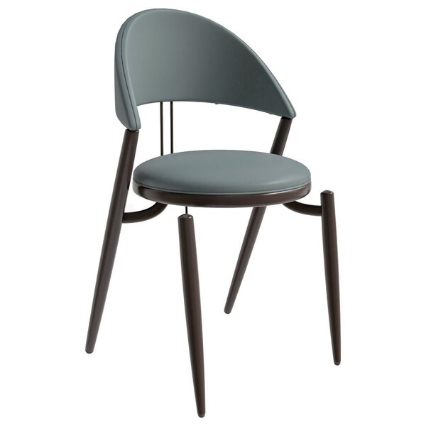 Leisuremod Venice Collection Modern Dining Chair In Light Grey - VC49LGR