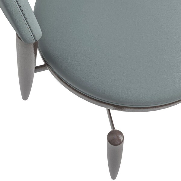 Leisuremod Venice Collection Modern Dining Chair In Light Grey - VC49LGR