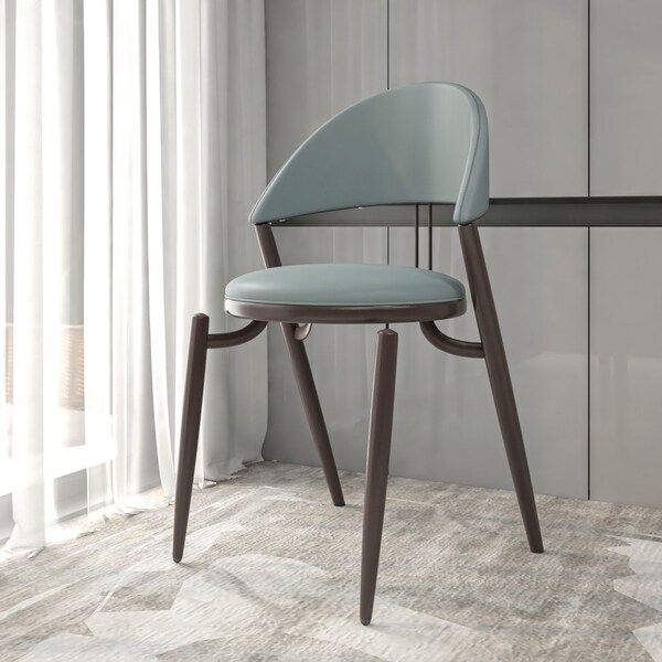 Leisuremod Venice Collection Modern Dining Chair In Light Grey - VC49LGR