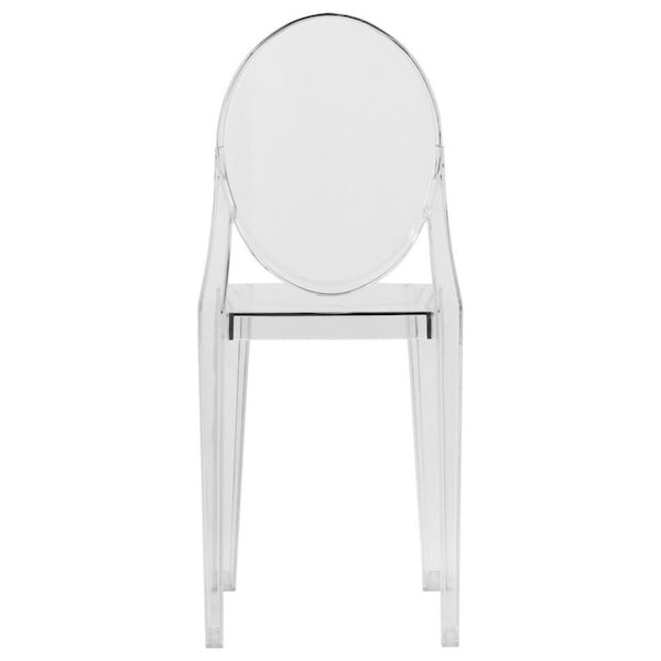 Leisuremod Marion Transparent Acrylic Modern Chair, Clear, 2PK - GV19CL2