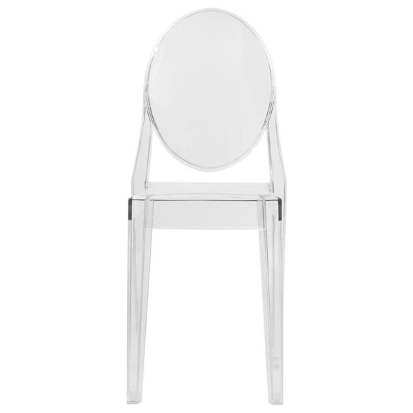 Leisuremod Marion Transparent Acrylic Modern Chair, Clear, 2PK - GV19CL2