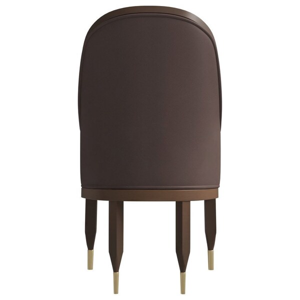 Leisuremod Belle Series Modern Dining Chair in Dark Brown - BC26DBR