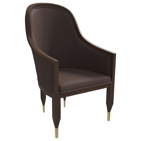 Leisuremod Belle Series Modern Dining Chair in Dark Brown - BC26DBR