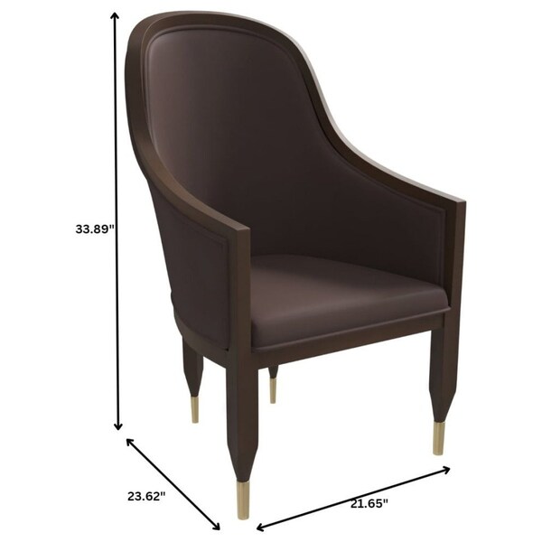 Leisuremod Belle Series Modern Dining Chair in Dark Brown - BC26DBR