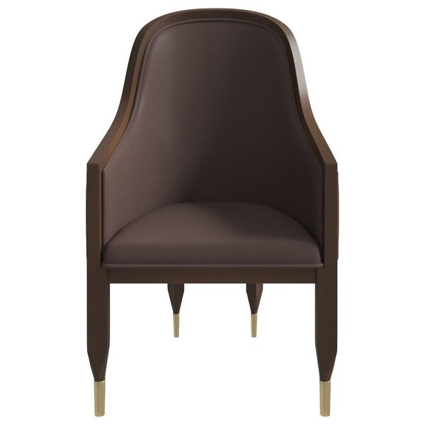 Leisuremod Belle Series Modern Dining Chair in Dark Brown - BC26DBR