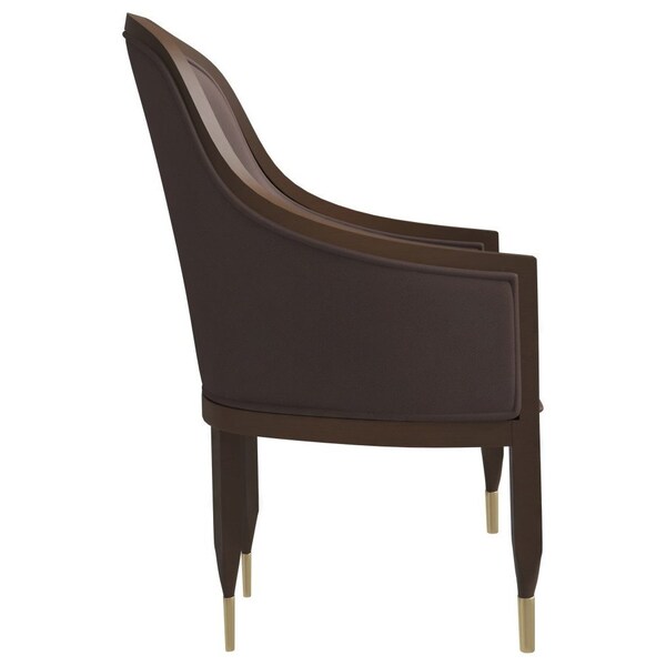 Leisuremod Belle Series Modern Dining Chair in Dark Brown - BC26DBR