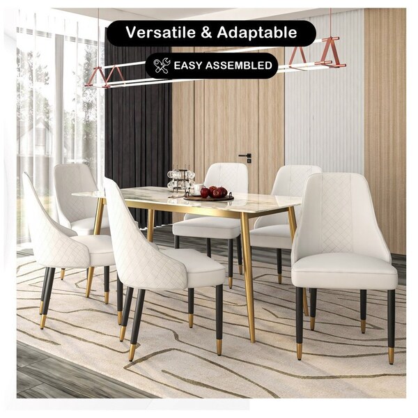 Leisuremod Allure Modern Dining Chair In White and Oak Wood Legs - AC49W