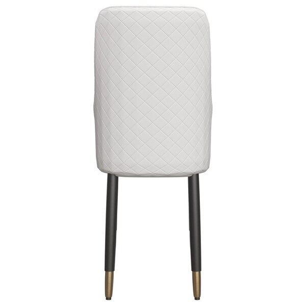 Leisuremod Allure Modern Dining Chair In White and Oak Wood Legs - AC49W