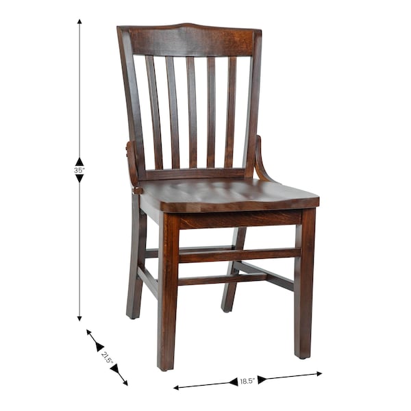 Flash Furniture Dining Chair, Hercules, Walnut Wood - XU-DG-W0006-WAL-GG