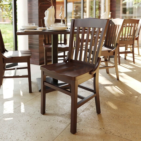 Flash Furniture Dining Chair, Hercules, Walnut Wood - XU-DG-W0006-WAL-GG