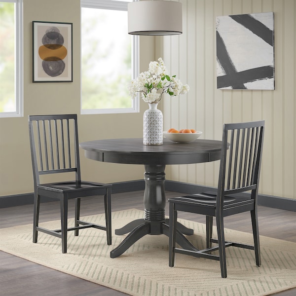 Alaterre Furniture Vienna Wood Dining Chairs, Black Set of 2, PR - ANVI01WDC