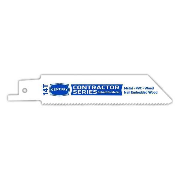 Century Drill & Tool 4" L x Metal Cutting Contractor Bi-Metal Recip Blade, 14Tx4 in - 07414