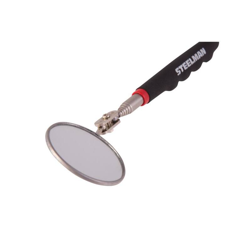 Steelman 36 in. Telescoping 2.25 in. Round Inspection Mirror - 41819