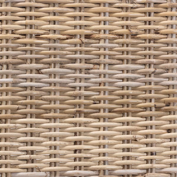 Bali & Pari Enver Modern Bohemian Grey Rattan and Brown Wood Dining Chair - 209-12799