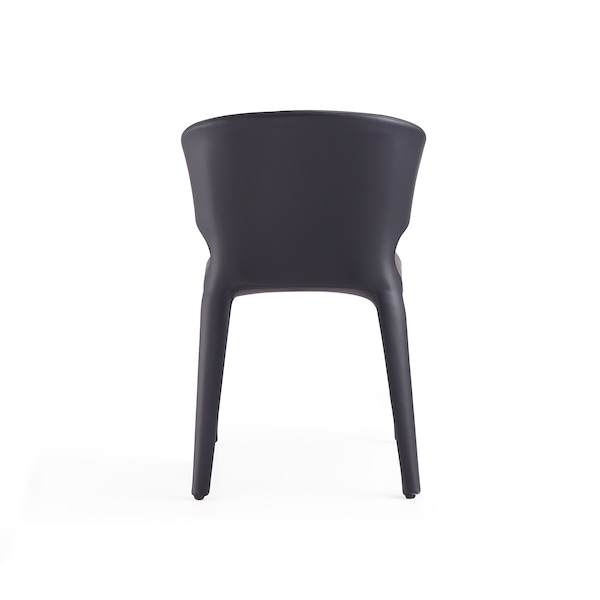 Manhattan Comfort Conrad Leather Dining Chair in Black (Set of 2) - DC031-BK