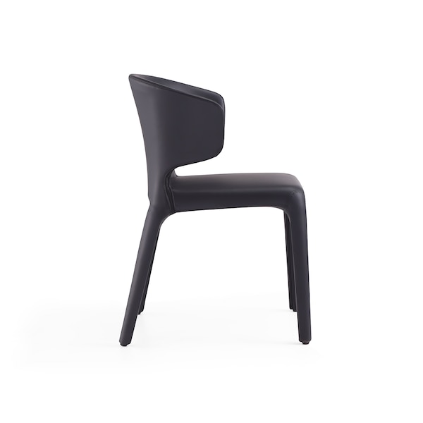 Manhattan Comfort Conrad Leather Dining Chair in Black (Set of 2) - DC031-BK