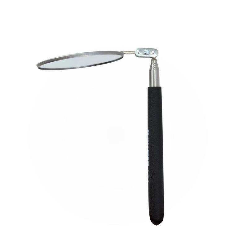 ULLMAN 3.25 in. Round Telescoping Inspection Mirror with Cushion Grip Handle - HTS-2
