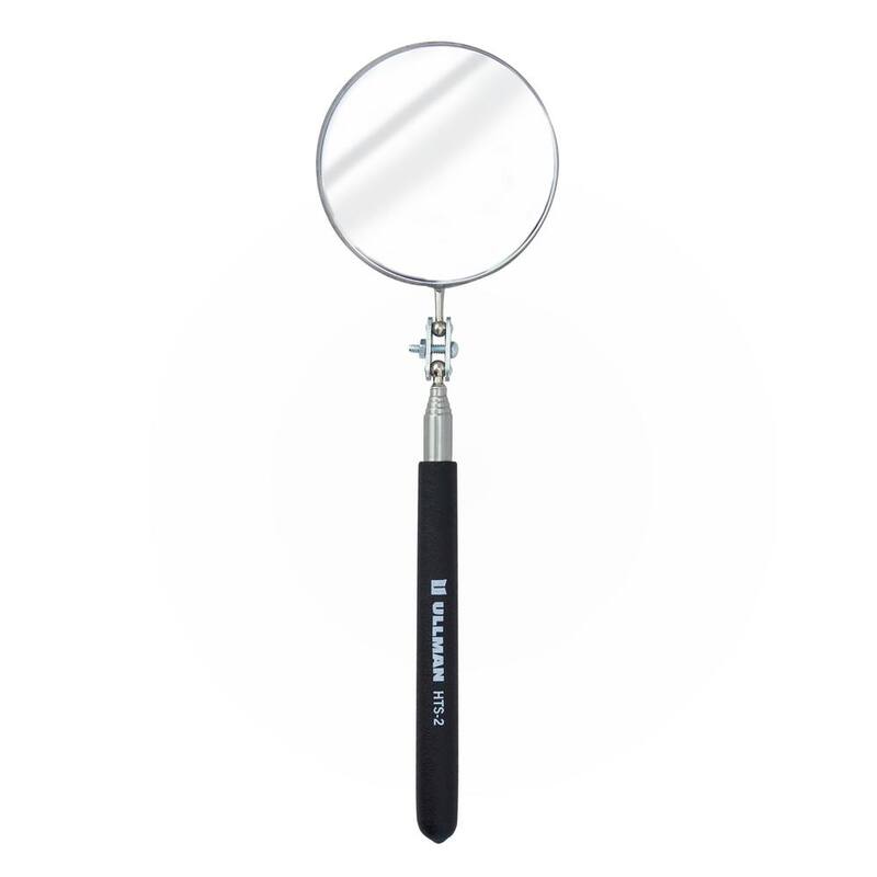 ULLMAN 3.25 in. Round Telescoping Inspection Mirror with Cushion Grip Handle - HTS-2