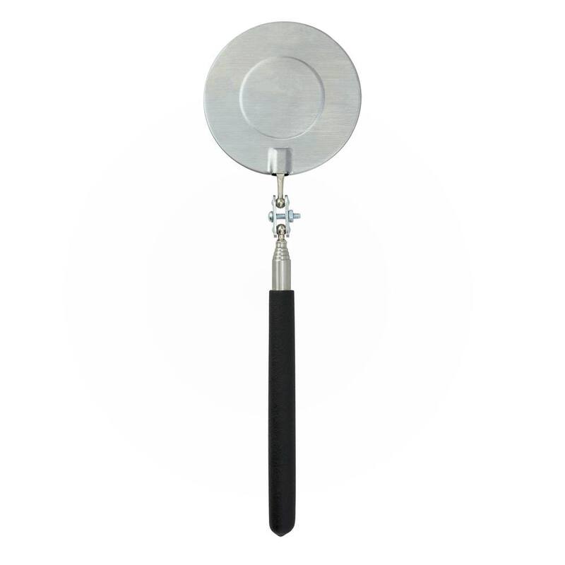 ULLMAN 3.25 in. Round Telescoping Inspection Mirror with Cushion Grip Handle - HTS-2