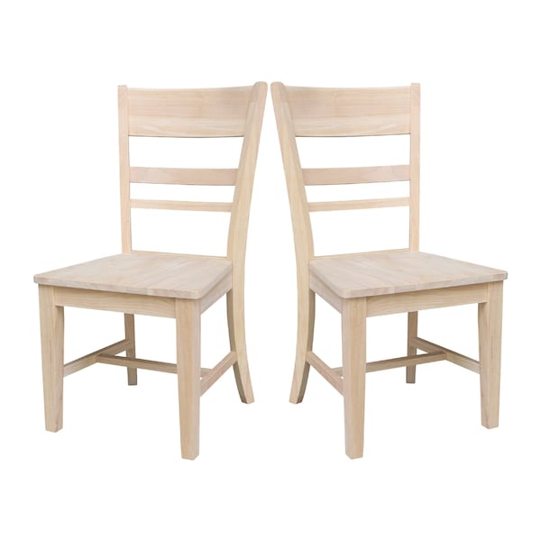 International Concepts Quincy Solid Wood Dining Chairs - Set of 2 - Unfinished - CI-67P