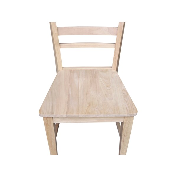 International Concepts Quincy Solid Wood Dining Chairs - Set of 2 - Unfinished - CI-67P