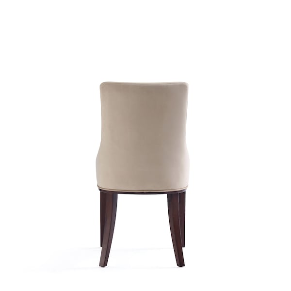 Manhattan Comfort Shubert 8-Piece Faux Leather and Velvet Dining Chair Set in Tan - 8-DC055AR-TN