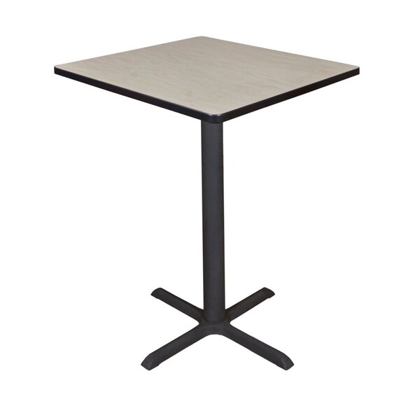 Cain Square Tables > Breakroom Tables > Cain CafÃ© Tables, 30 W, 30 L, 42 H, Wood|Metal Top, Maple - TCB3030PL