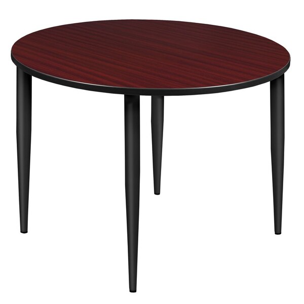 Regency Kahlo Square & Round Tables, 48 W, 48 L, 29 H, Wood, Metal Top, Mahogany - TPL48RNDMHBK