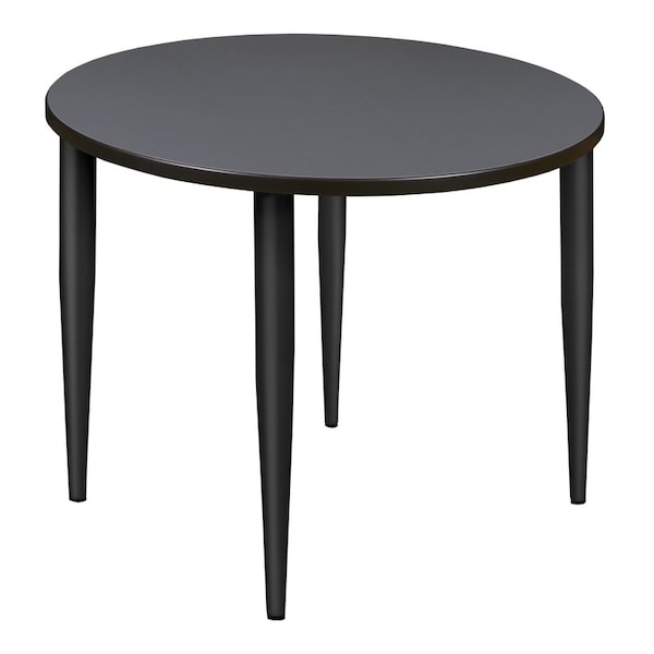 Regency Kahlo Square & Round Tables, 36 W, 36 L, 29 H, Wood, Metal Top, Grey - TPL36RNDGYBK