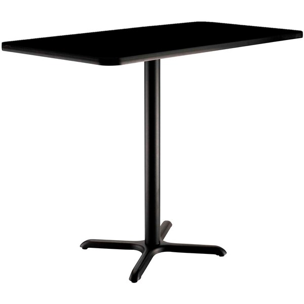 Interion By Global Industrial Bar Table, 30 in W, 48 in L, 42 in H - 695851BK