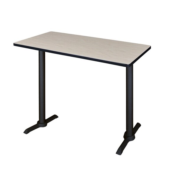 Cain Rectangle Cain Cafe Training Tables, 48 W, 24 L, 42 H, Wood|Metal Top, Maple - MCTRCT4824PL