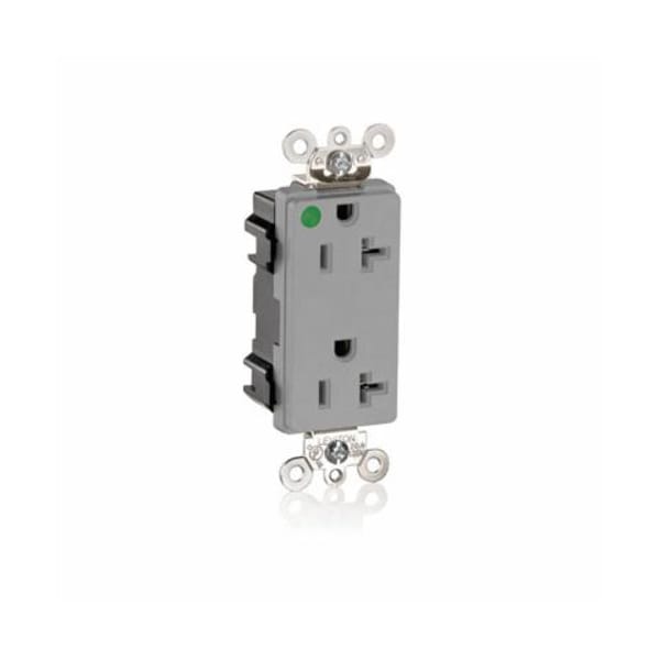 Leviton Electrical Receptacles 5-20R Lev Lok Hg Dec Recep Gray - M1636-HGG