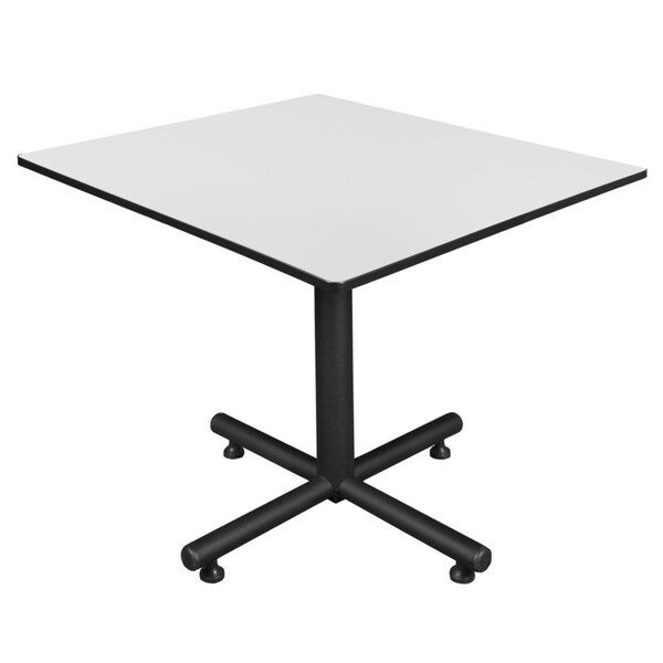 Regency Kobe Square & Round Tables, 48 W, 48 L, 29 H, Wood, Metal Top, White - TKB4848WH