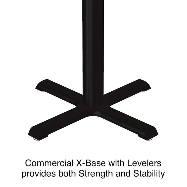 Correll Square Cafe Bistro and Breakroom Pedestal Table, 36" W, 36" L, 29" H, High Pressure Laminate Top - BXT36S-07