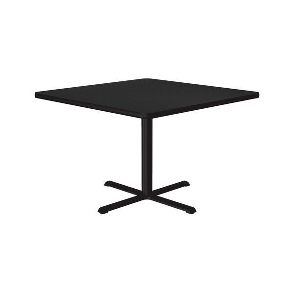 Correll Square Cafe Bistro and Breakroom Pedestal Table, 36" W, 36" L, 29" H, High Pressure Laminate Top - BXT36S-07