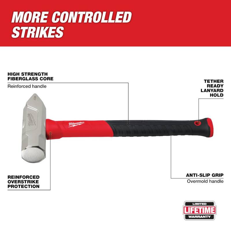 Milwaukee 4 lbs. Fiberglass Cross Peen Hammer - 48-22-9315