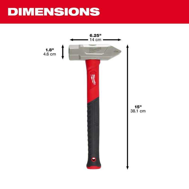 Milwaukee 4 lbs. Fiberglass Cross Peen Hammer - 48-22-9315