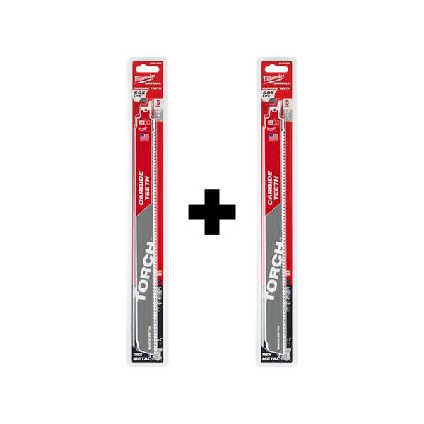 Milwaukee Tool TORCH 12" 7TPI Carbide 5PK w Extra 5PK - 48-00-5503, 48-00-5503