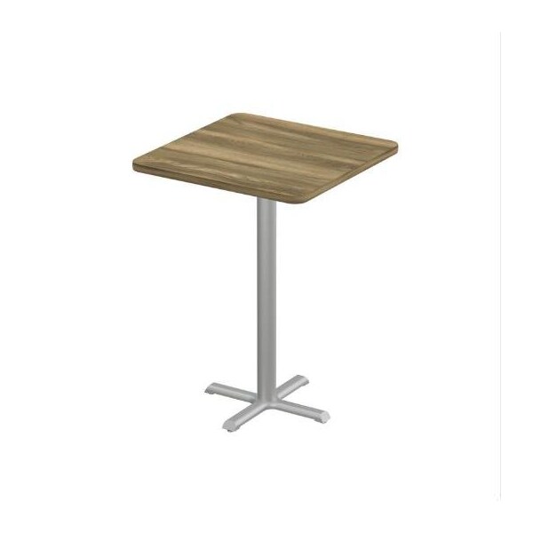 Correll Square Cafe Table, 30 in W, 30 in L, 42 in H, Particleboard Top, Colonial Hickory - SXB30S-53-98-53