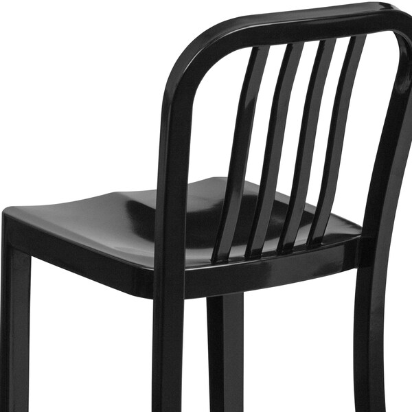 Flash Furniture 24" High Black Metal Counter Height Stool - CH-61200-24-BK-GG