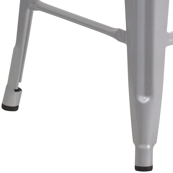 Flash Furniture 24" High Backless Silver Counter Height Stool - CH-31320-24-SIL-GG