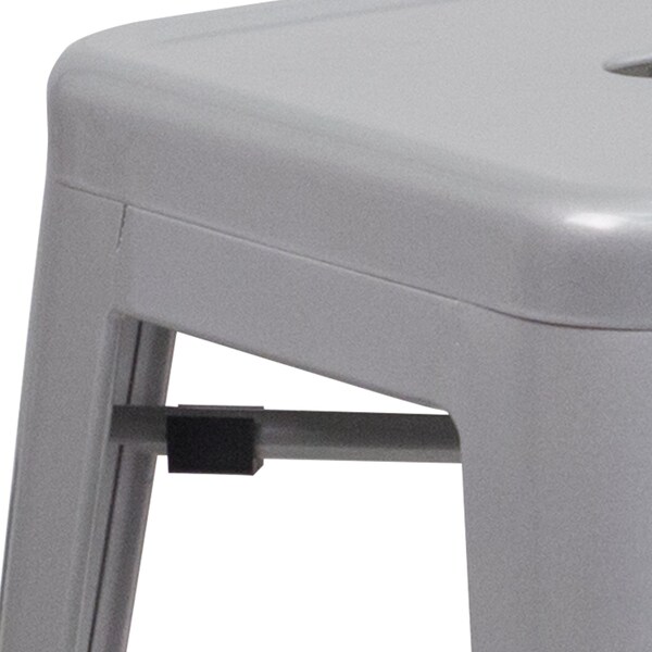 Flash Furniture 24" High Backless Silver Counter Height Stool - CH-31320-24-SIL-GG