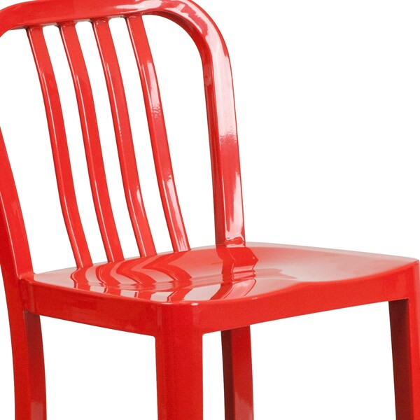 Flash Furniture 24" High Red Metal Counter Height Stool - CH-61200-24-RED-GG