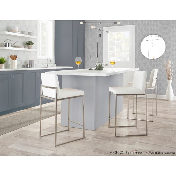 Lumisource Fuji High Back Counter Stool - Set of 2 PR - B26-FUJIHB SSW2