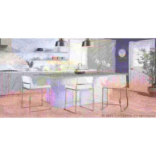 Lumisource Fuji High Back Counter Stool - Set of 2 PR - B26-FUJIHB SSW2
