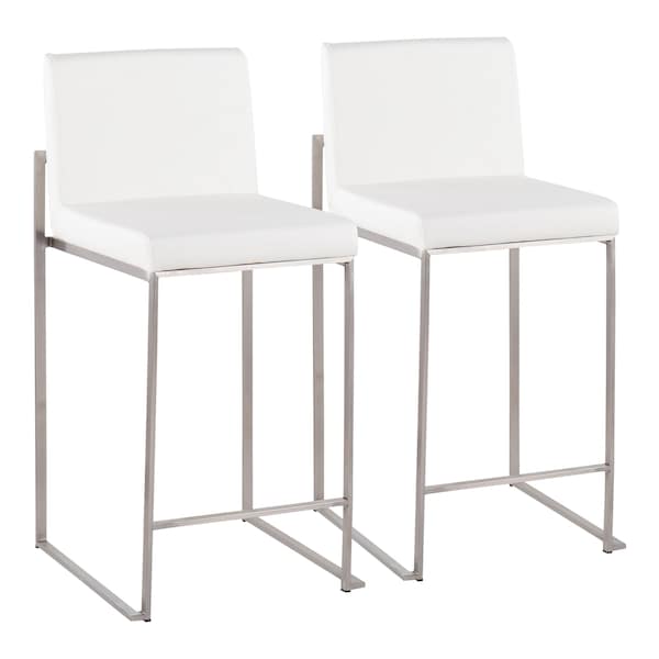 Lumisource Fuji High Back Counter Stool - Set of 2 PR - B26-FUJIHB SSW2