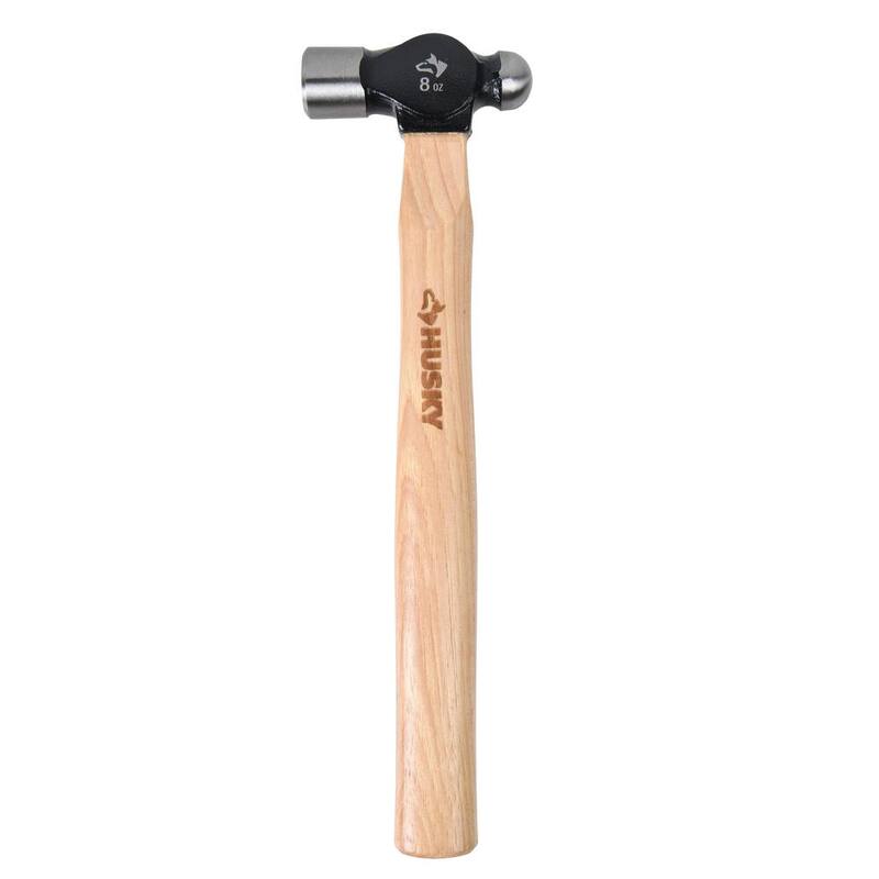 Husky 8 oz. Ball Peen Hammer with 10.24 in. Hickory Handle ​ - SUO-001