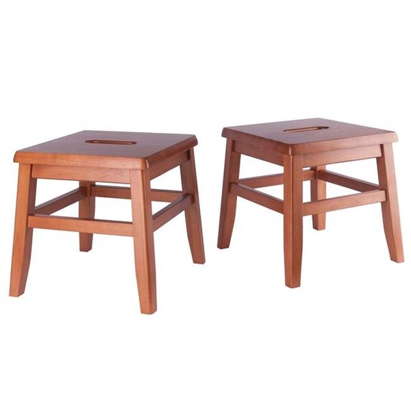 Winsome Winsome 33210 Kaya Conductor Stool Set; Teak - 2 Piece - 33210