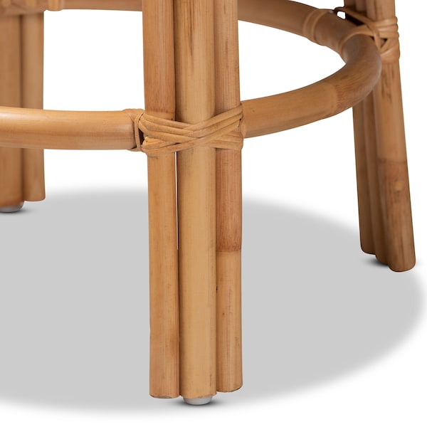 Baxton Studio Orchard Modern Bohemian Natural Brown Rattan Counter Stool - 203-12587